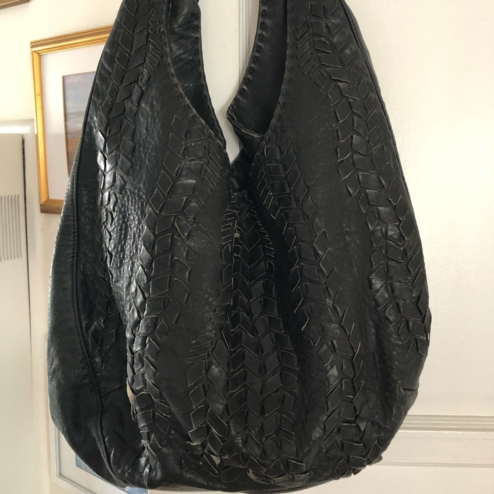 Rebecca Minkoff woven leather large shoulder bag!